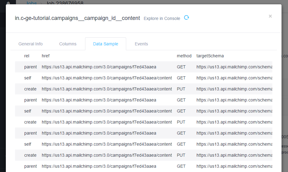 Screenshot - Job Table