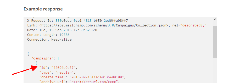 Screenshot - Mailchimp docs